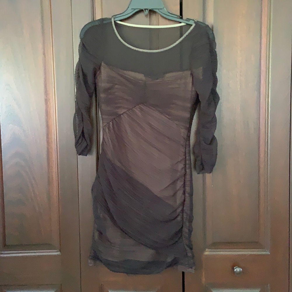 Mid Sleeve Black Dress